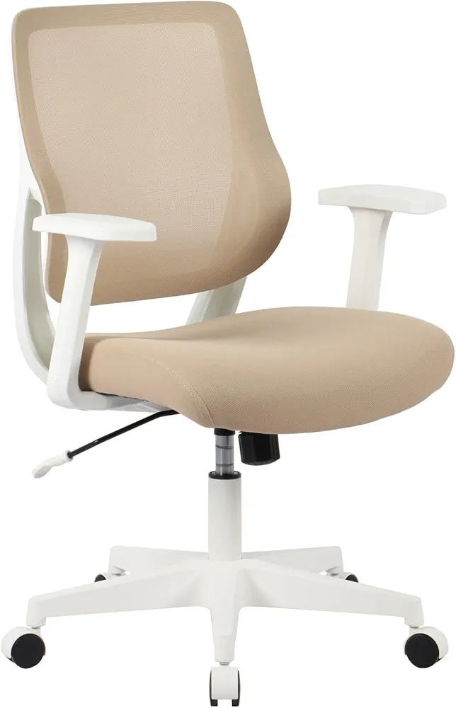 Realspace® Sensi Mesh/Fabric Low-Back Task Chair, Oatmeal/White, BIFMA Compliant