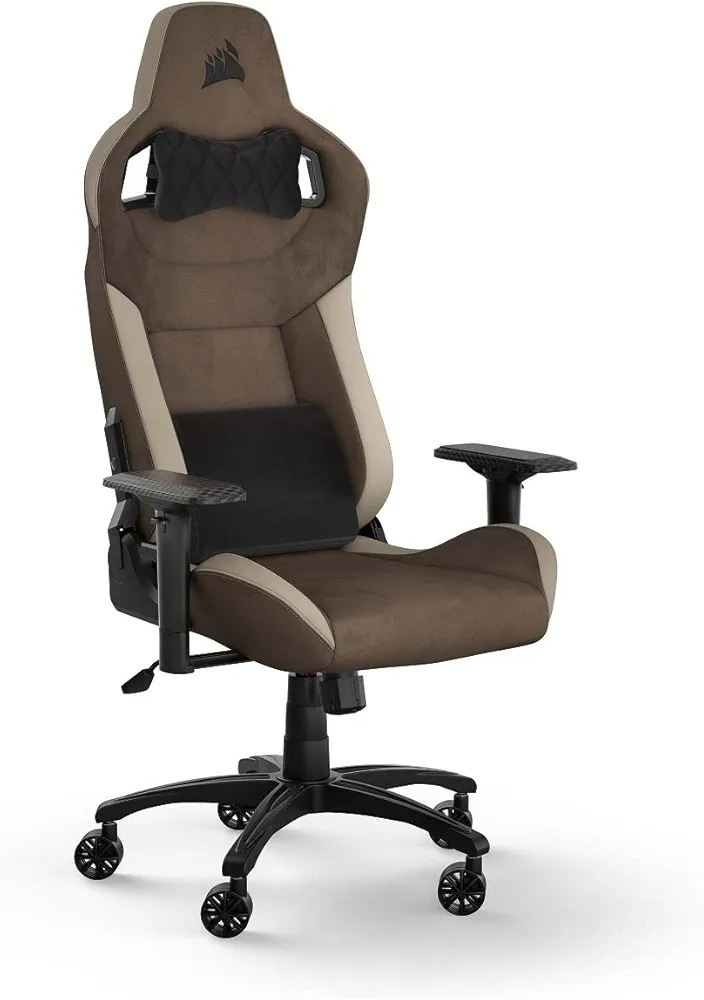 CORSAIR CF-9010061-WW T-3 Rush V2 Brown Gaming Chair, Office/Desk Chair, for Games, Reclining, Computer Chair, PU Leather, Adjustable Height, Brown