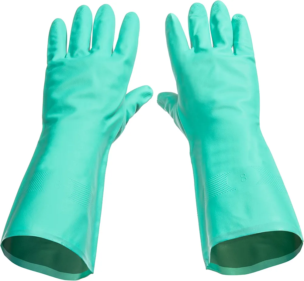 Best Nitrile Rubber Cleaning, Household, Dishwashing, Latex Free, Vinyl Free, Medium (12 Pairs)