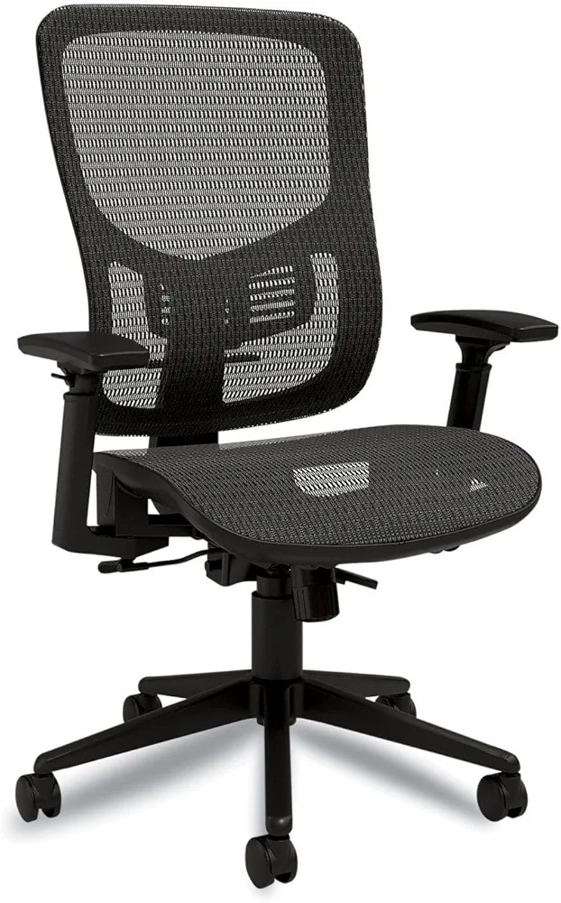 Alera Hollins Ergonomic Mesh Office Computer Chair, Swivel Task Chair, Adjustable Seat and Arm Height, Supports Up to 275 lb, Black