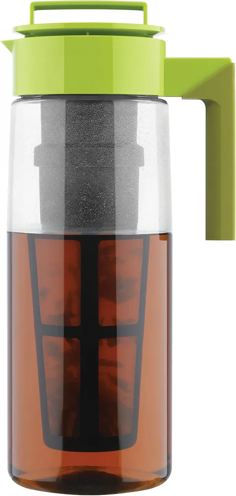 Takeya Premium Quality Iced Tea Maker with Patented Flash Chill Technology Made in the USA, BPA Free, 2 Quart, Avocado